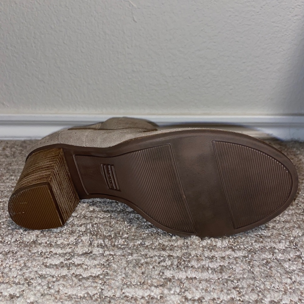 Toms, Open Toe, Suede Booties. Size 6.5, Barely W… - image 3